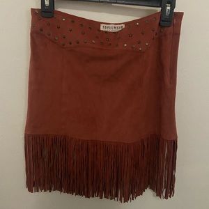 Western fringe skirt
